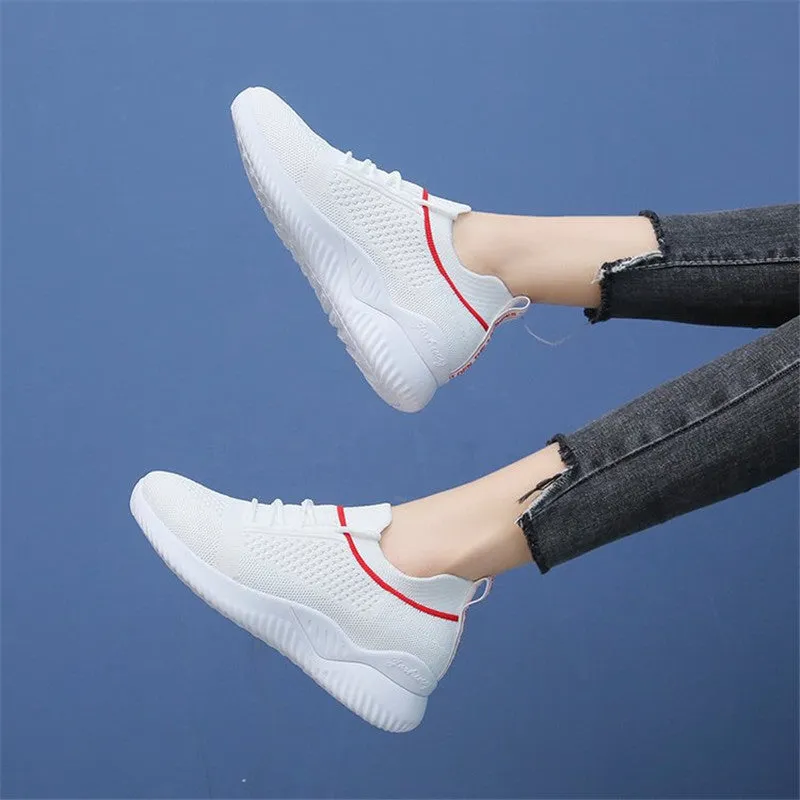 Sports Casual Shoes Flying Woven Breathable Lightweight Running Shoes