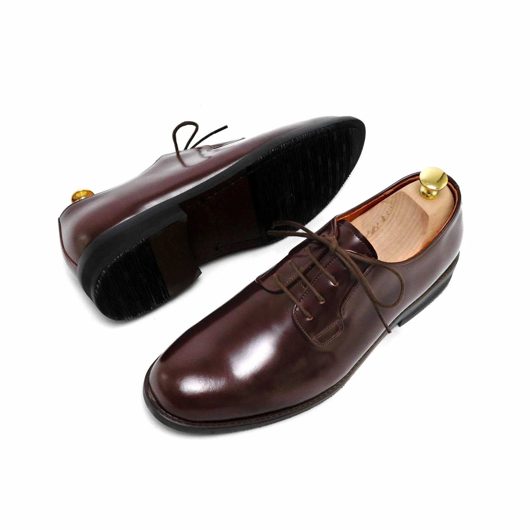 THE RULER PLAIN TOE BLUCHER MATTE BROWN