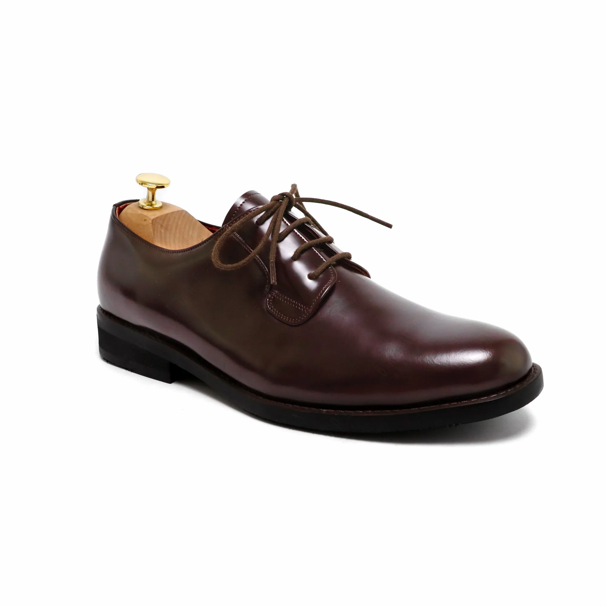 THE RULER PLAIN TOE BLUCHER MATTE BROWN