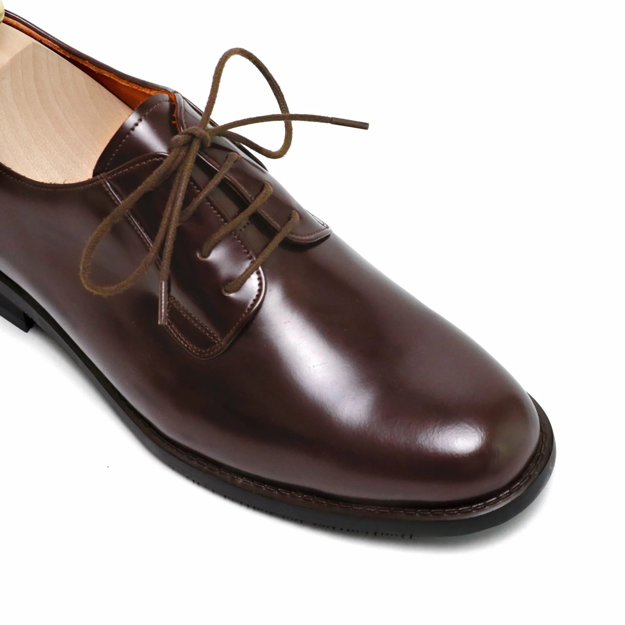 THE RULER PLAIN TOE BLUCHER MATTE BROWN