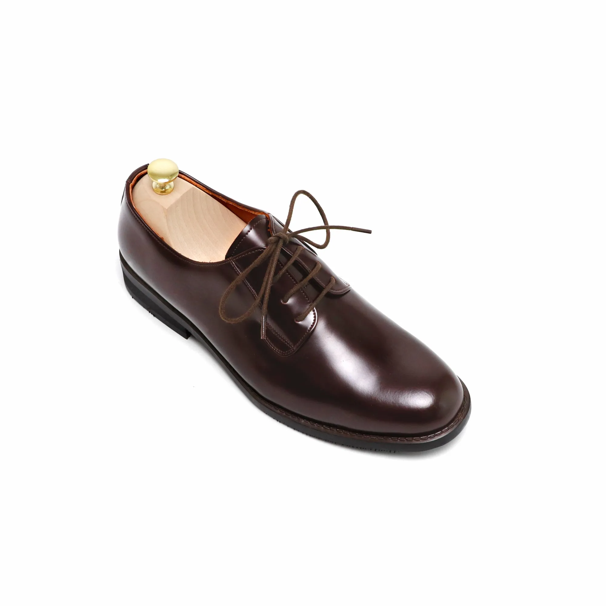 THE RULER PLAIN TOE BLUCHER MATTE BROWN