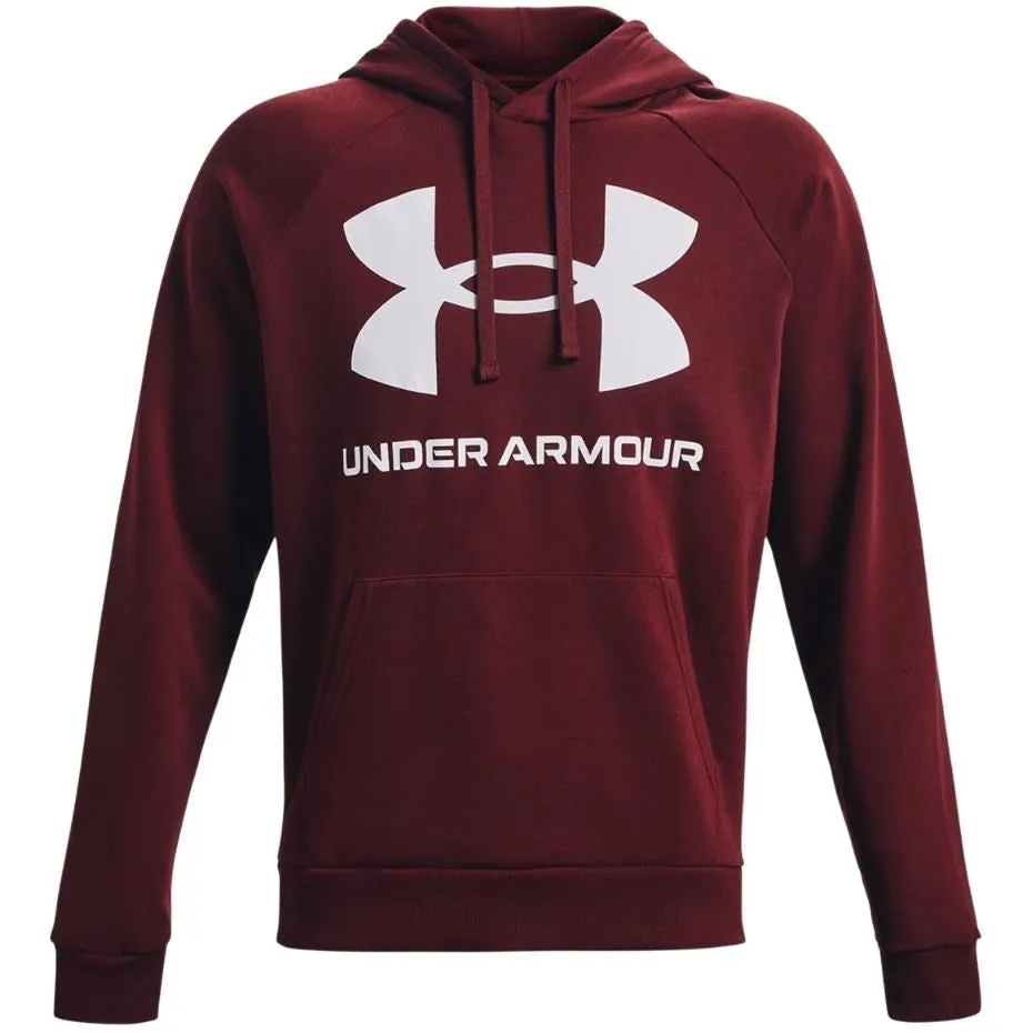 Under Armour Men's Rival Fleece Big Logo Hd Sweatshirt Burgundy 1357093 690