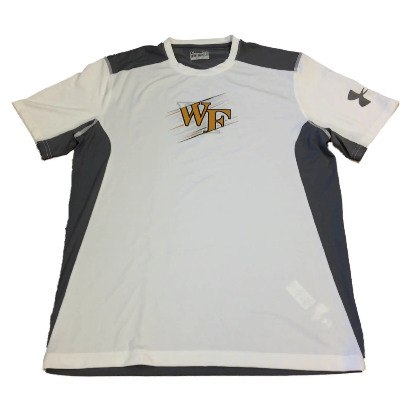 Wake Forrest Demon Deacons Under Armour Heatgear White SS Crew Neck T-Shirt (L)