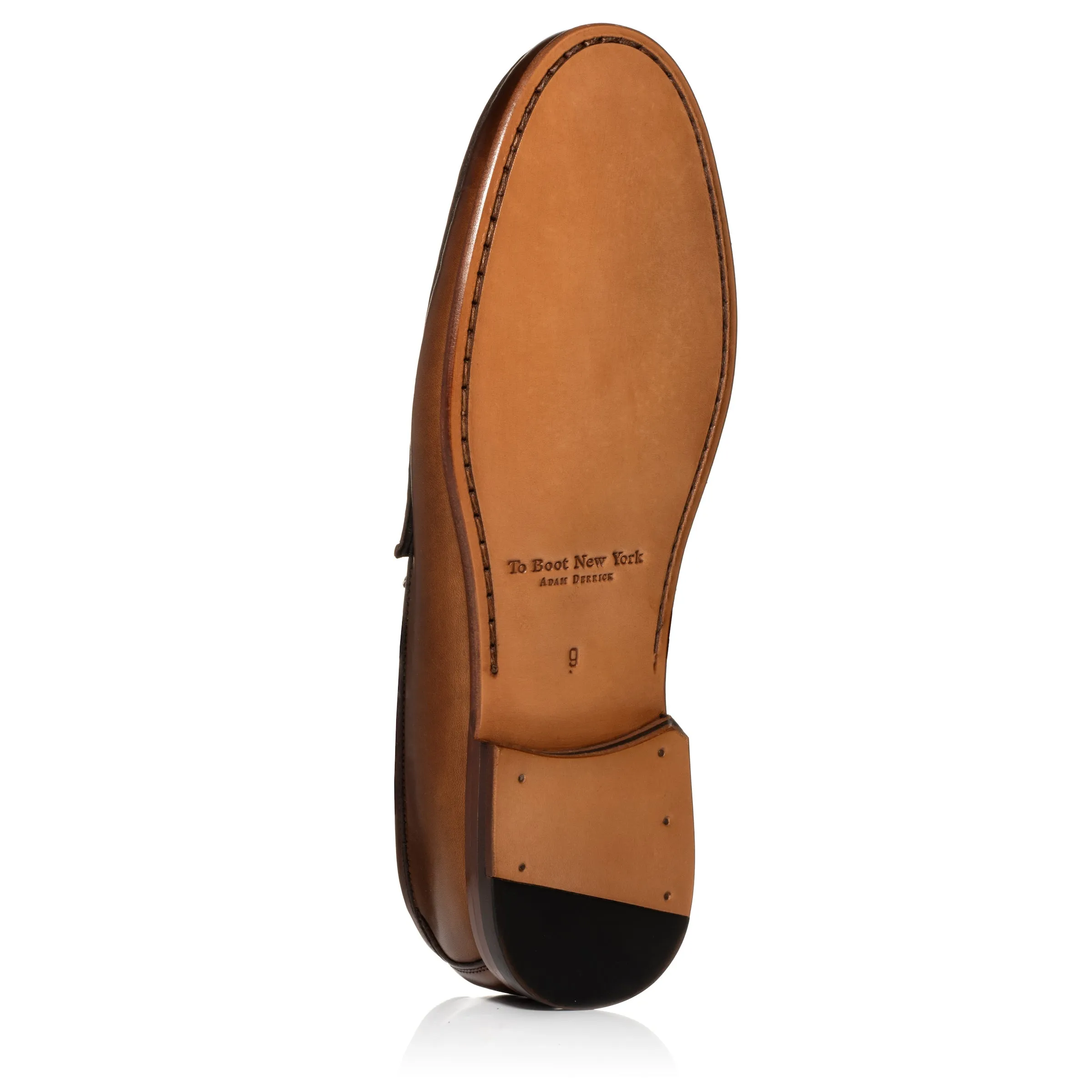 Watts Burnished Tan Leather Bit Loafers