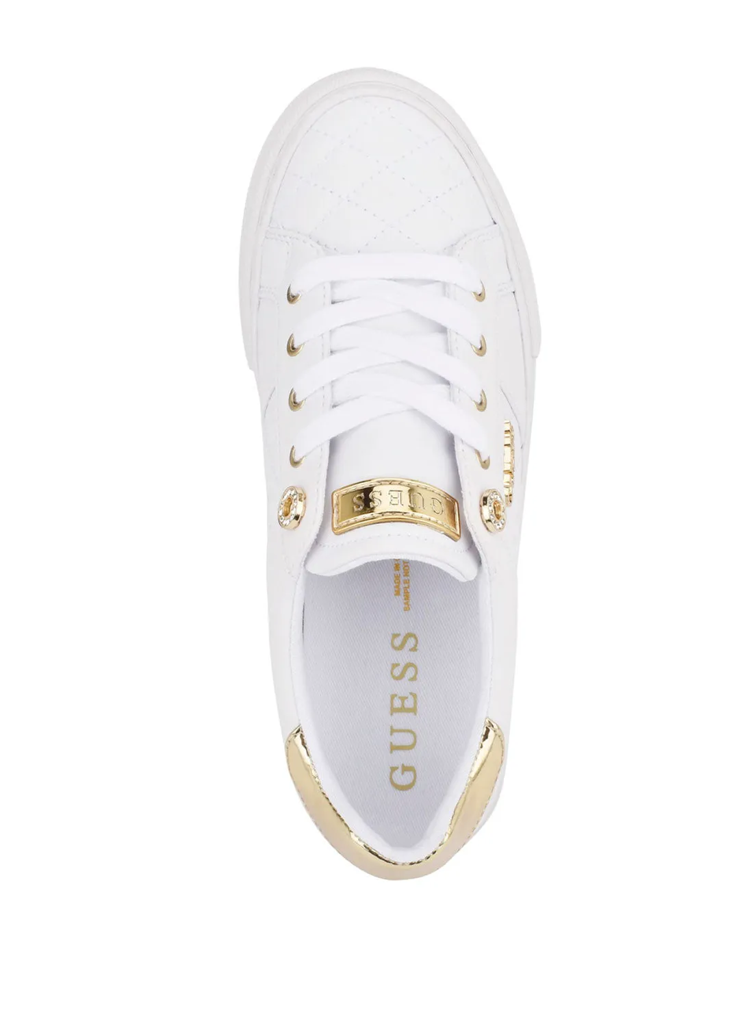 White Gold Loven Low-Top Sneakers