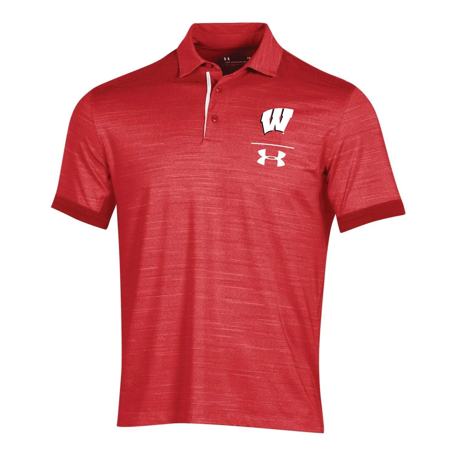 Wisconsin Badgers Under Armour Red HeatGear Loose Sideline Vented Playoff Polo