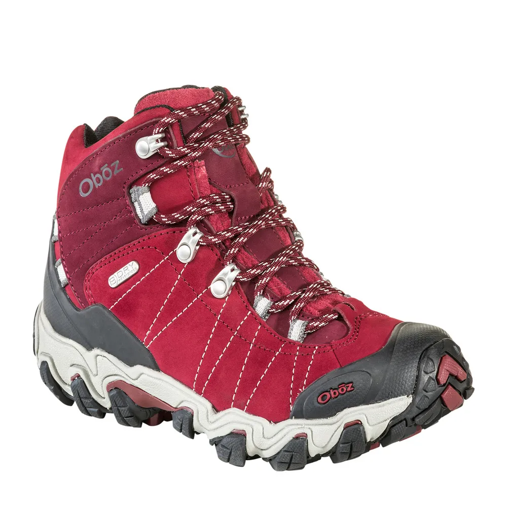 Women's Oboz Bridger Mid Waterproof Color: Rio Red