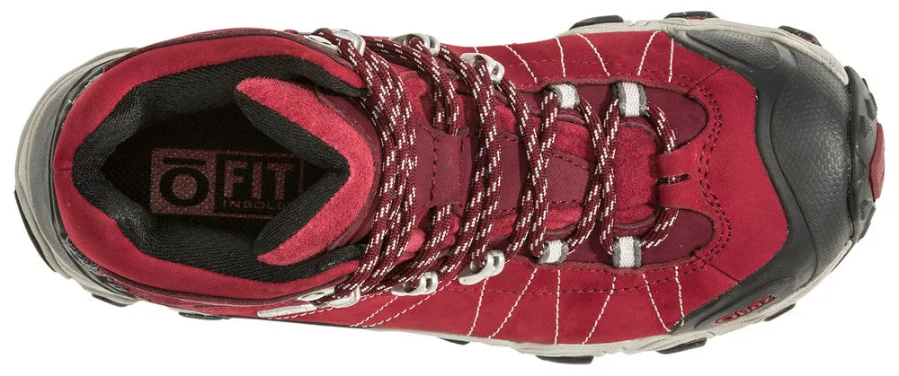 Women's Oboz Bridger Mid Waterproof Color: Rio Red